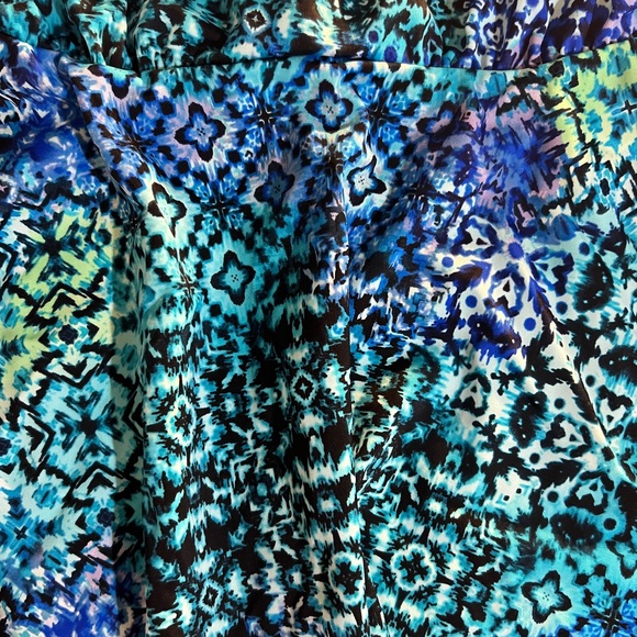 Swim Solutions Vibrant Blue and Green One Piece - Picture 3 of 7